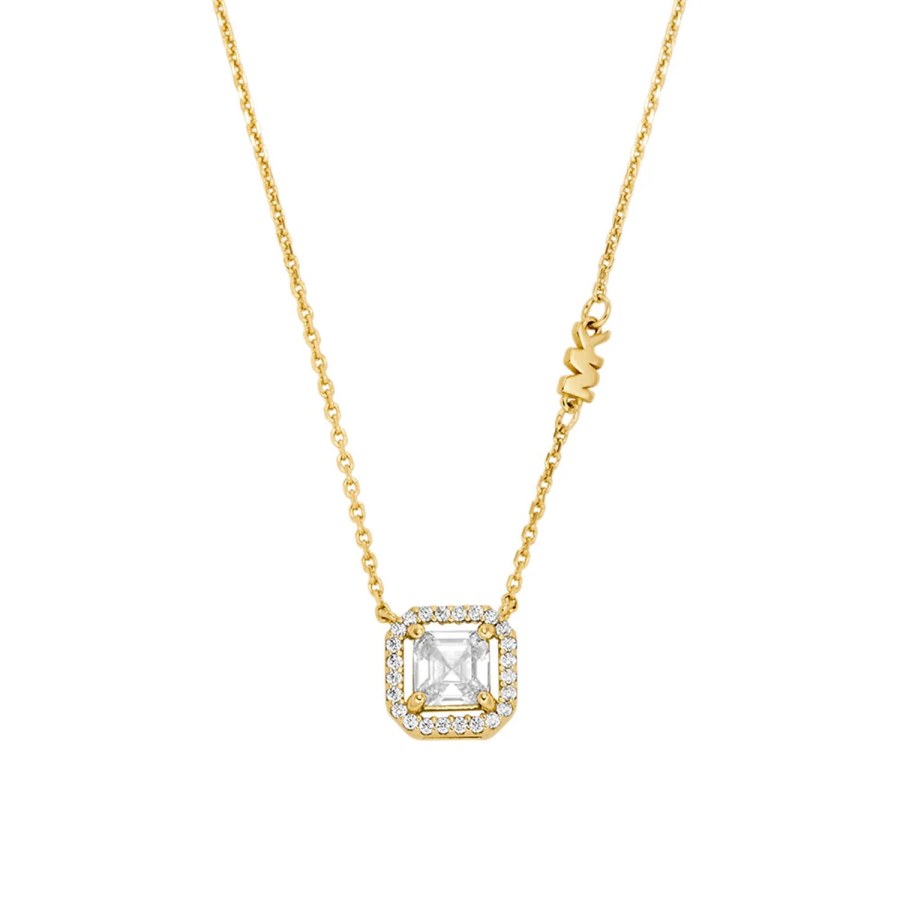 Michael Kors Elegantní pozlacený náhrdelník se zirkony MKC1843710
