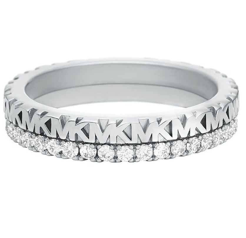 Michael Kors Elegantní stříbrný prsten se zirkony MKC1581AN040 57 mm - Prsteny Prsteny s kamínkem