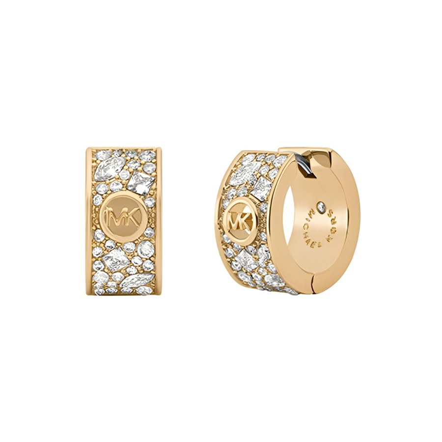 Michael Kors Luxusní pozlacené kruhové náušnice Premium MKJ0244710K