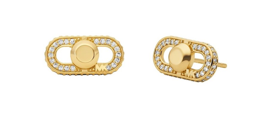 Michael Kors Módní pozlacené náušnice se zirkony Astor Link MKC1738CZ710 Michael Kors Módní pozlacené náušnice se zirkony Astor Link MKC1738CZ710 - Náušnice Pecky