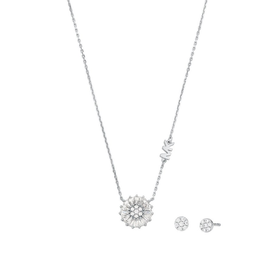 Michael Kors Nádherná souprava šperků se zirkony MKC1651SET (náušnice, řetízek, přívěsek) - Sety šperků Soupravy šperků