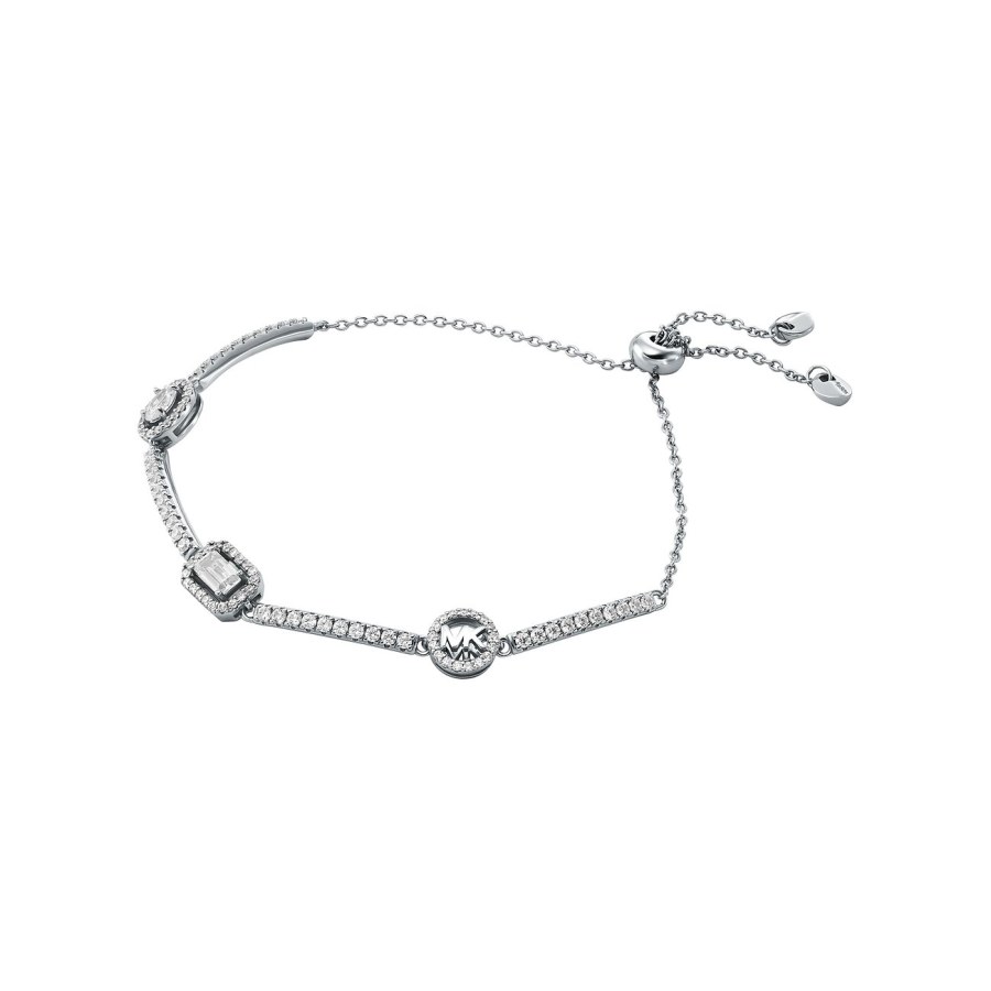 Michael Kors Něžný stříbrný náramek se zirkony Brilliance Kors MKC1715CZ040 Michael Kors Něžný stříbrný náramek se zirkony Brilliance Kors MKC1715CZ040 - Náramky Řetízkové náramky