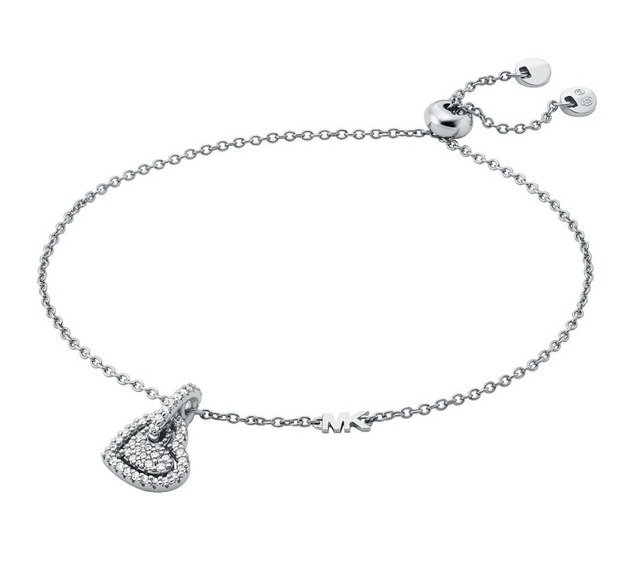 Michael Kors Něžný stříbrný náramek se zirkony Love Kors MKC1748CZ040 Michael Kors Něžný stříbrný náramek se zirkony Love Kors MKC1748CZ040 - Náramky Řetízkové náramky