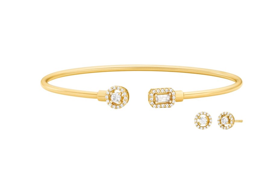 Michael Kors Pozlacená souprava šperků MKC1852SET (náramek, náušnice)