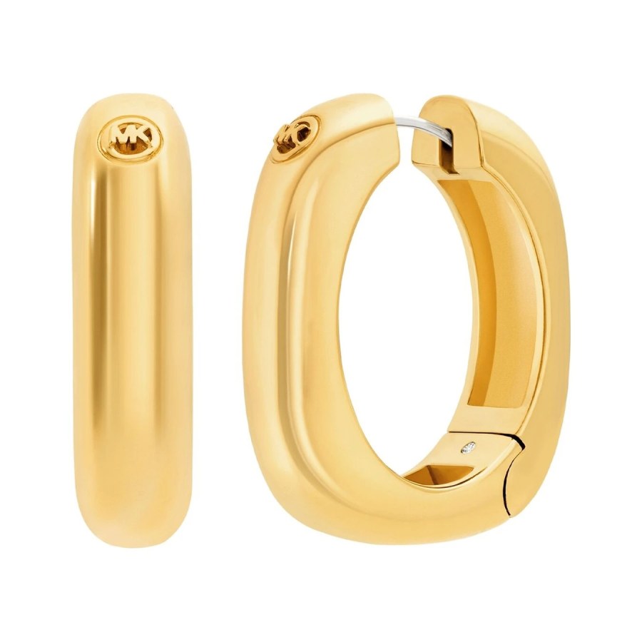 Michael Kors Pozlacené oválné náušnice Premium MKJ8603710