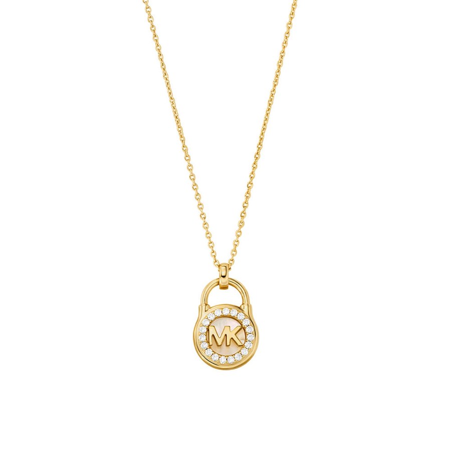 Michael Kors Pozlacený náhrdelník s třpytivým přívěskem Premium MKC1562AH710 (řetízek, přívěsek) - Náhrdelníky