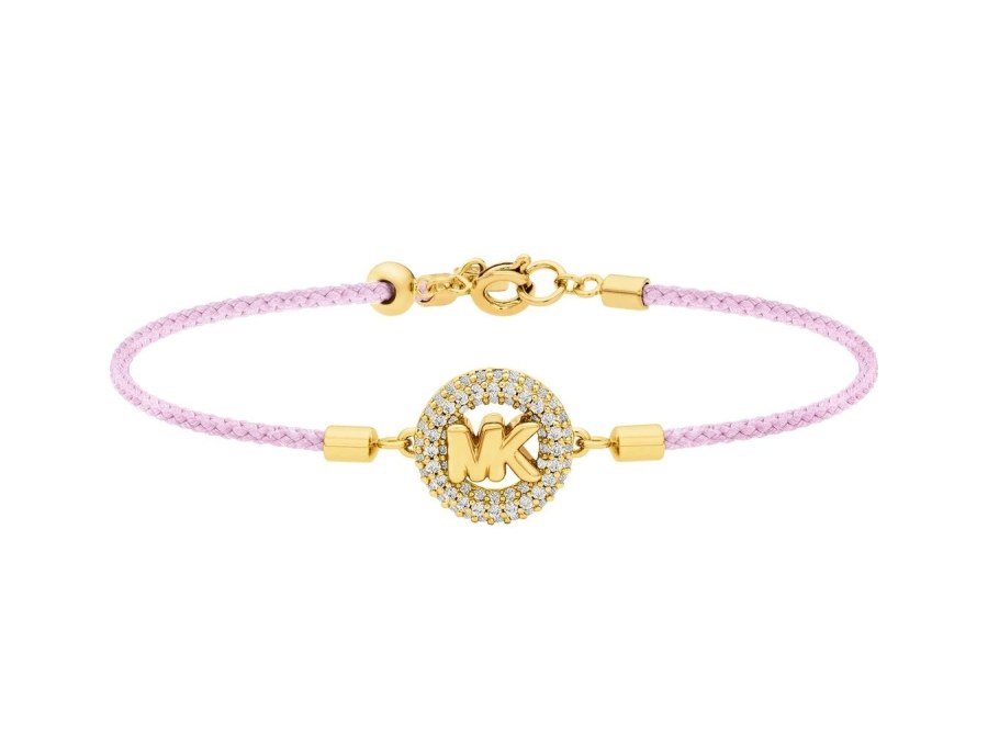 Michael Kors Půvabný růžový náramek s&nbsp;kubickými zirkony MKJ8621710 - Náramky Textilní náramky