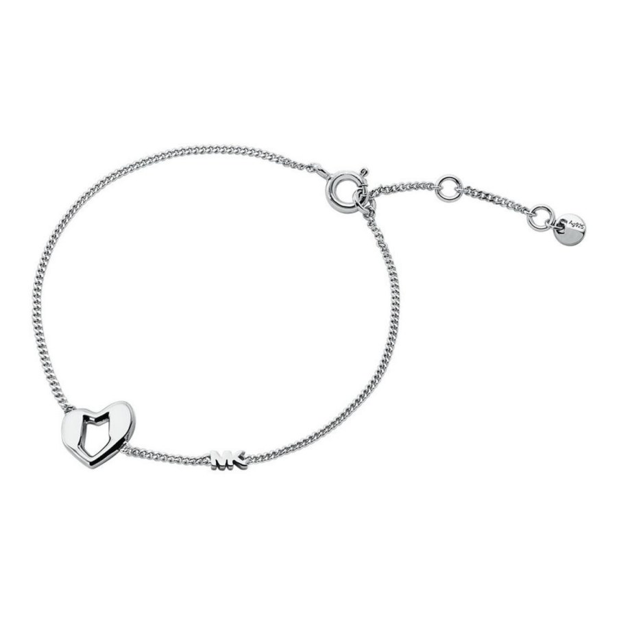 Michael Kors Romantický stříbrný náramek se srdíčkem Love Kors MKC1778040 Michael Kors Romantický stříbrný náramek se srdíčkem Love Kors MKC1778040 - Náramky Náramky se symboly