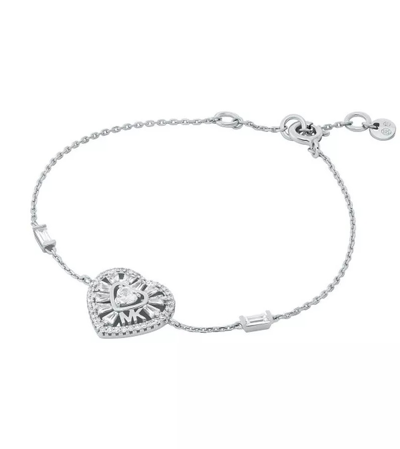 Michael Kors Romantický stříbrný náramek se zirkony Love Kors MKC1690CZ040 Michael Kors Romantický stříbrný náramek se zirkony Love Kors MKC1690CZ040 - Náramky Řetízkové náramky