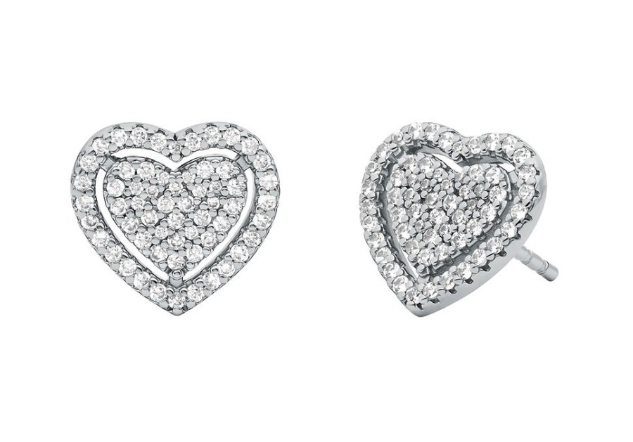 Michael Kors Srdíčkové náušnice se zirkony Kors Love MKC1750CZ040 Michael Kors Srdíčkové náušnice se zirkony Kors Love MKC1750CZ040 - Náušnice Pecky
