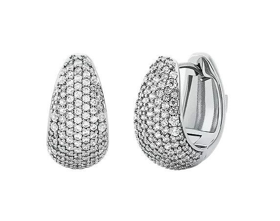 Michael Kors Třpytivé kruhové náušnice Teardrop Metallic Muse MKJ8580040