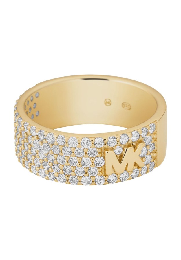 Michael Kors Třpytivý stříbrný prsten se zirkony MKC1555AN710 55 mm - Prsteny Prsteny s kamínkem