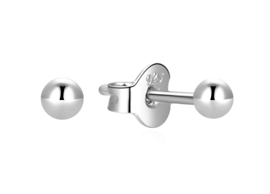 MOISS Minimalistické stříbrné náušnice pecky E000142 0,2 cm MOISS Minimalistické stříbrné náušnice pecky E000142 0,2 cm - Náušnice Pecky