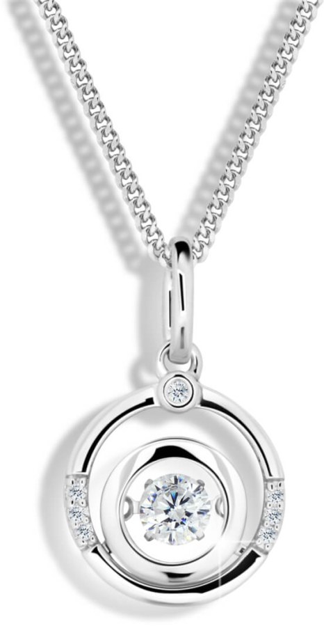Modesi Stříbrný náhrdelník M41093 (řetízek, přívěsek) - Náhrdelníky