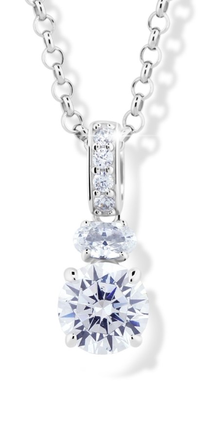 Modesi Něžný stříbrný náhrdelník JA33920CZ (řetízek, přívěsek) - Náhrdelníky