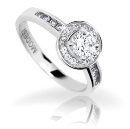 Modesi Třpytivý stříbrný prsten WAIYS-R 54 mm - Prsteny Prsteny s kamínkem