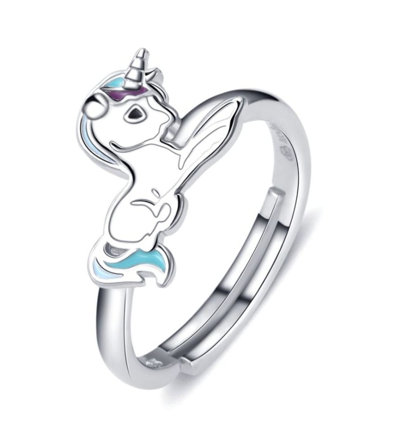 MOISS Dětský stříbrný prsten Jednorožec R0003630 - Prsteny Otevřené prsteny