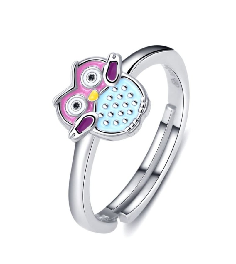 MOISS Dětský stříbrný prsten Sovička R0003626 - Prsteny Otevřené prsteny