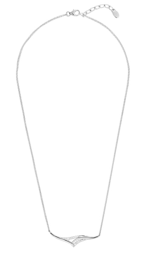 MOISS Luxusní stříbrný náhrdelník se zirkony N0000479 - Náhrdelníky