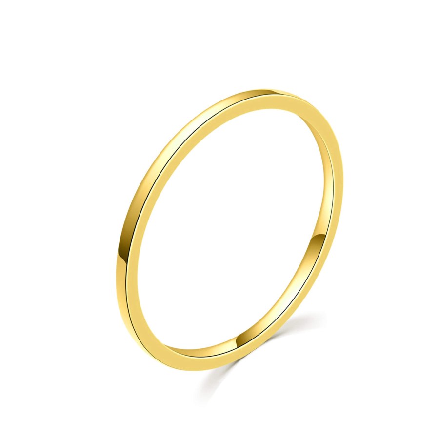 MOISS Minimalistický pozlacený prsten R0001984 45 mm - Prsteny Prsteny bez kamínku