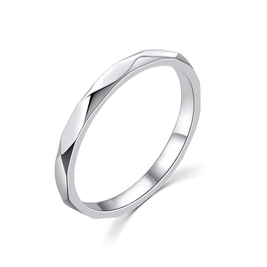 MOISS Minimalistický stříbrný prsten R00019 54 mm - Prsteny Prsteny bez kamínku