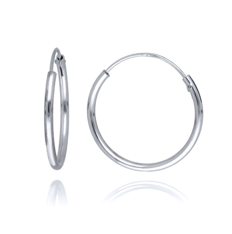 MOISS Nadčasové stříbrné kruhy E0000821 - Náušnice Kruhy