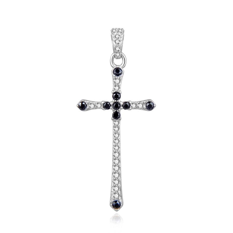 MOISS Originální stříbrný přívěsek Křížek se zirkony P0001241 - Přívěsky a korálky
