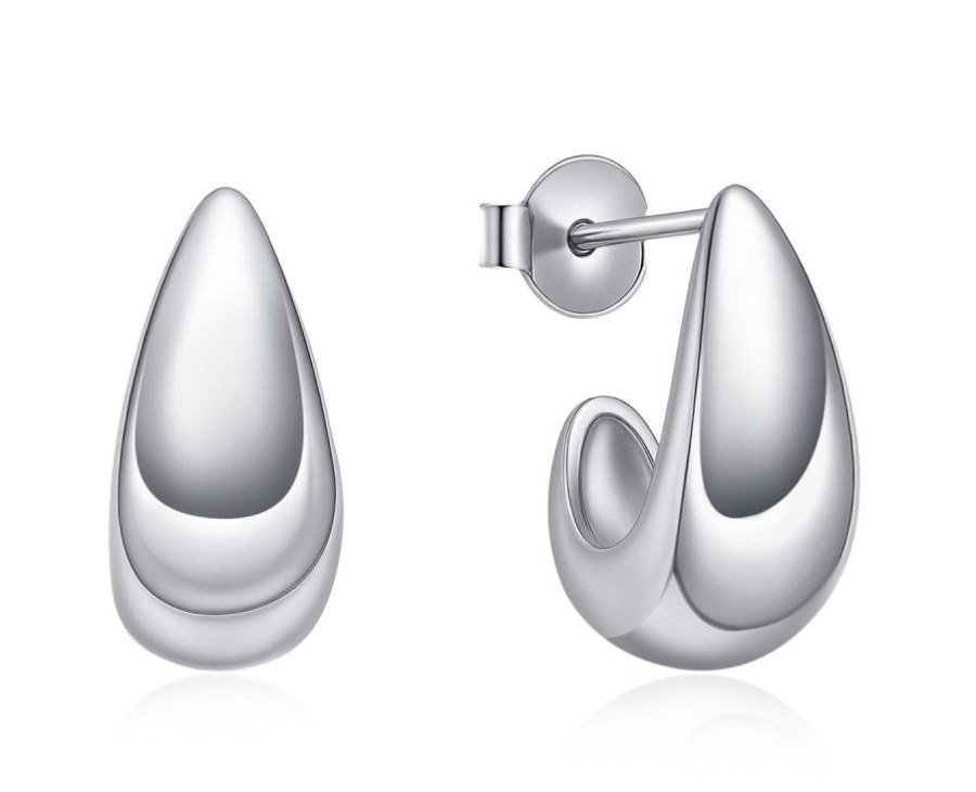 MOISS Stříbrné visací náušnice Tear Drop E0004899 - Náušnice Visací náušnice