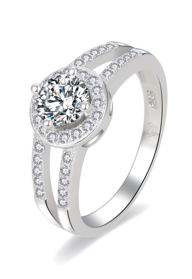 MOISS Stylový třpytivý prsten ze stříbra Serafina R00027 52 mm - Prsteny Prsteny s kamínkem