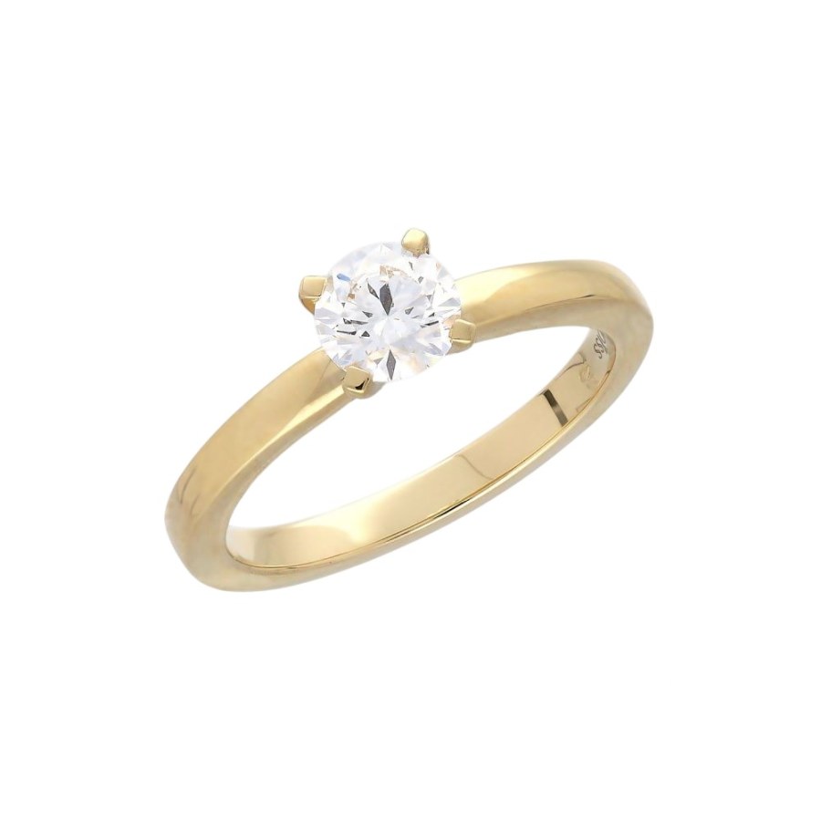 MOISS Zlatý prsten s laboratorními diamanty RAL00117-P 56 mm