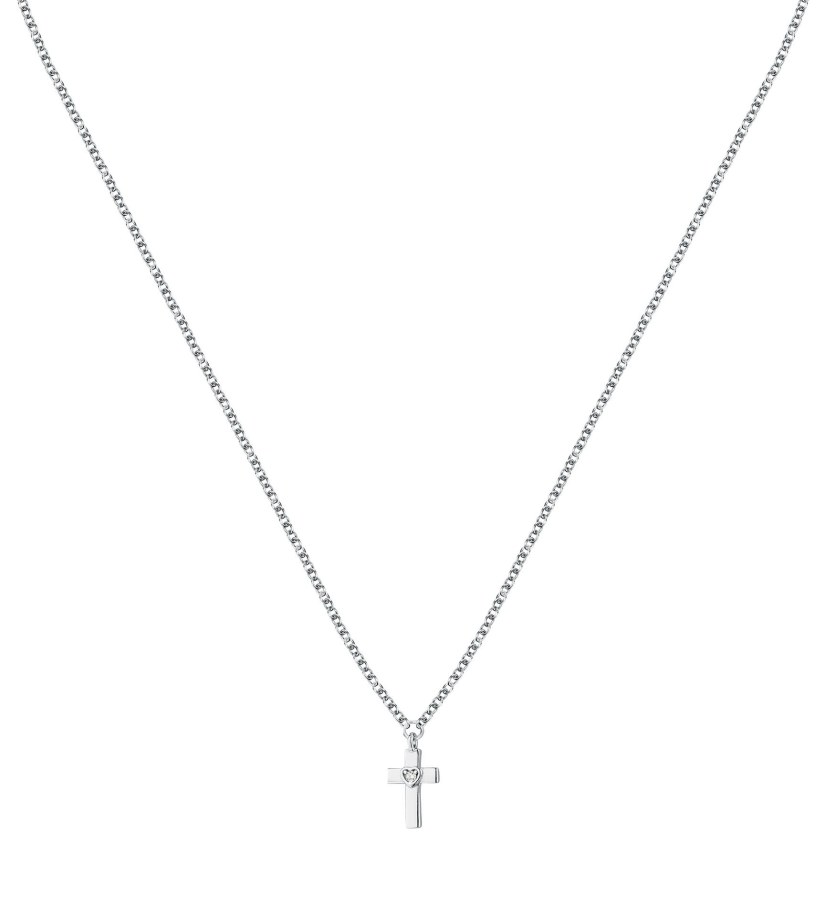 Morellato Stříbrný náhrdelník Křížek se zirkonem Dono SAZL03 - Náhrdelníky Náhrdelníky s&nbsp;kameny