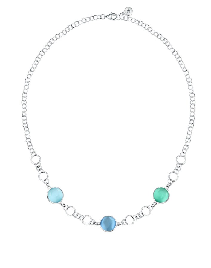 Morellato Dámský stříbrný náhrdelník s&nbsp;kočičím okem Venezia SAZM01 - Náhrdelníky Náhrdelníky s&nbsp;kameny