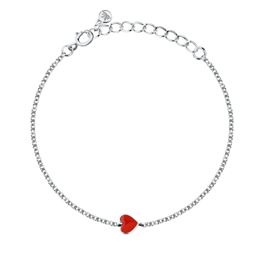 Morellato Dětský stříbrný náramek Červené srdíčko Dono SAZL09 - Náramky Náramky se symboly
