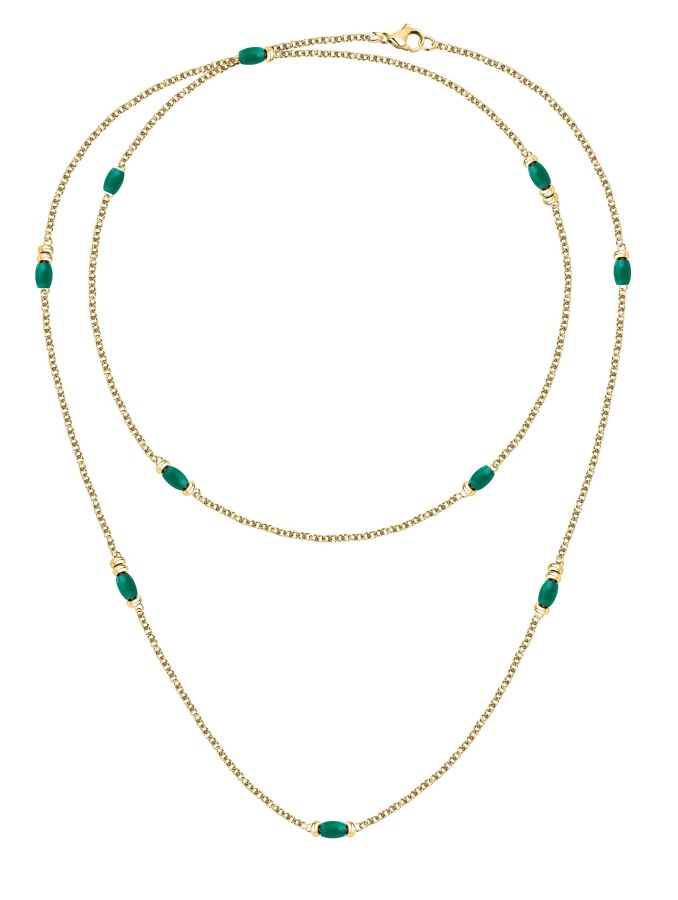 Morellato Dvojitý pozlacený náhrdelník s korálky Colori SAXQ01 - Náhrdelníky
