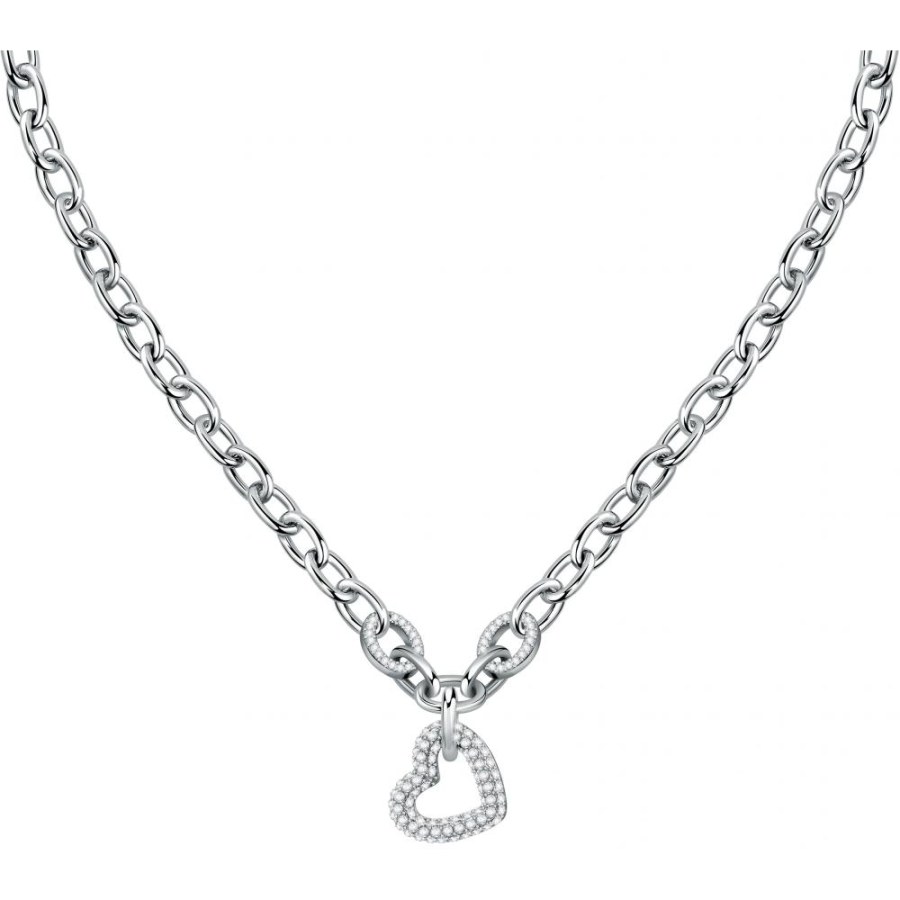 Morellato Elegantní ocelový náhrdelník se srdíčkem Incontri SAUQ05 - Náhrdelníky