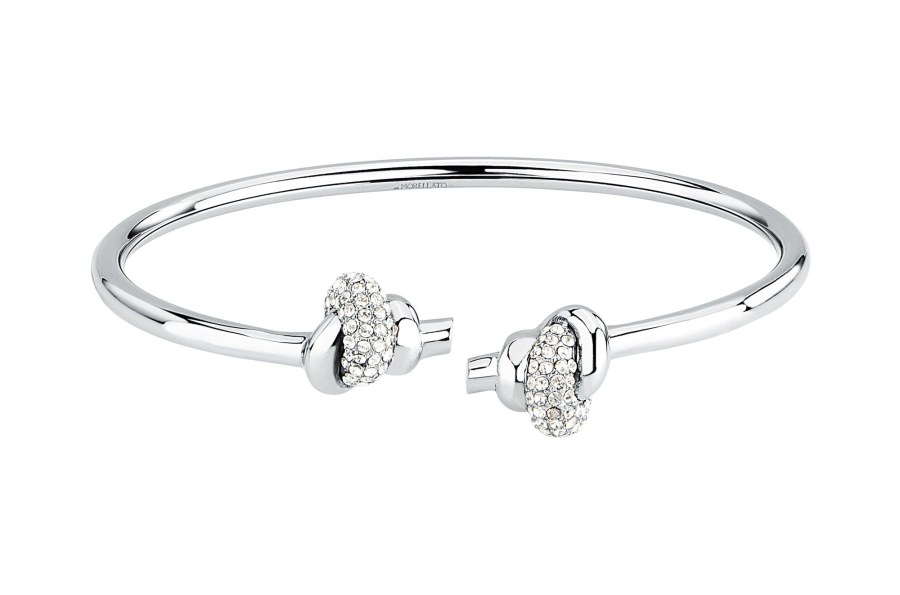 Morellato Elegantní ocelový náramek Uzel s&nbsp;krystaly Legame SAZO10 - Náramky Pevné náramky