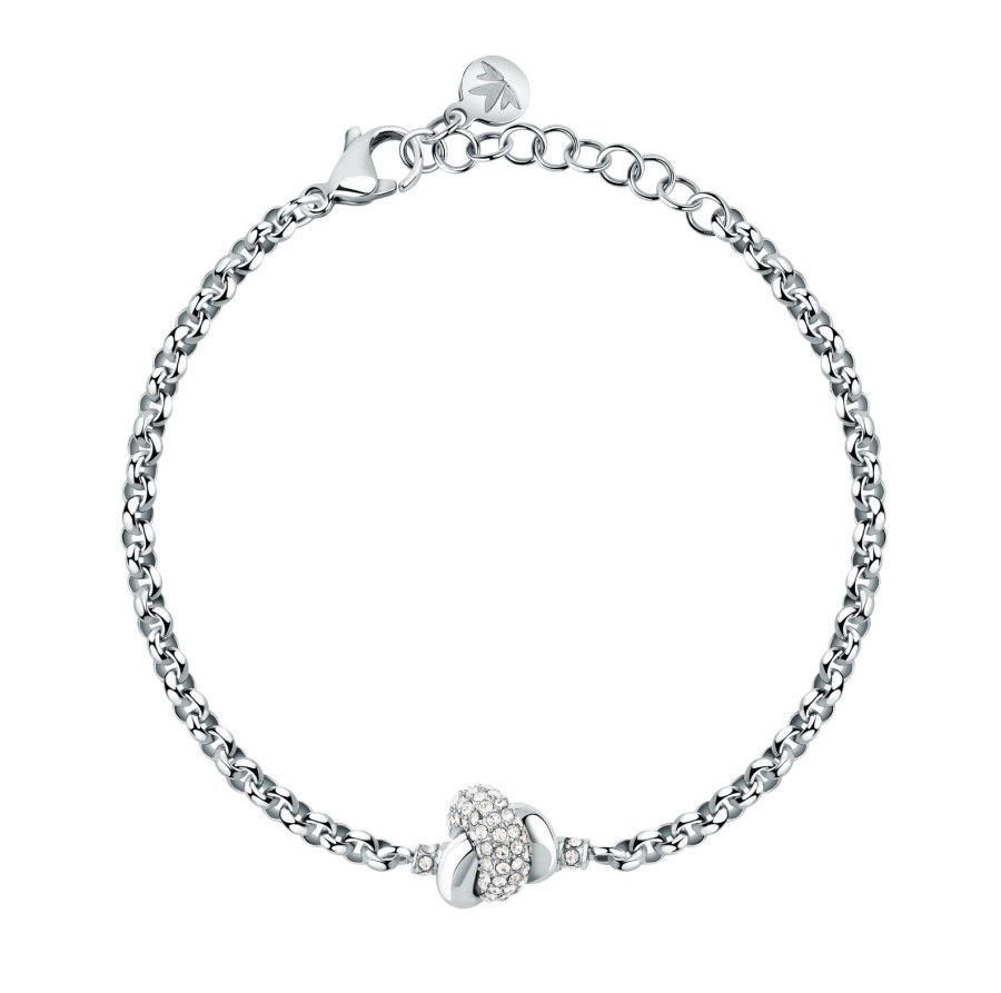 Morellato Elegantní ocelový náramek Uzel s krystaly Legame SAZO11