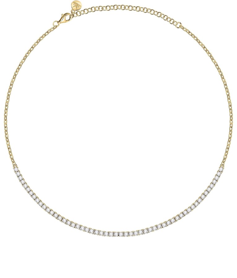Morellato Luxusní pozlacený náhrdelník s zirkony Scintille SAQF04 - Náhrdelníky