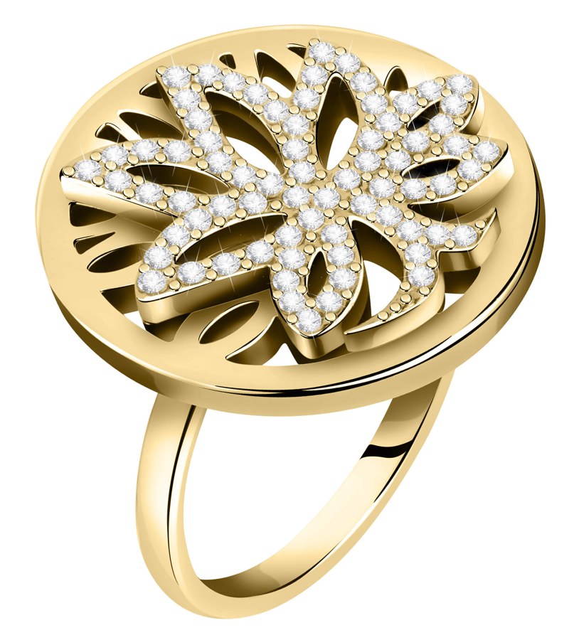 Morellato Módní pozlacený prsten Strom života Loto SATD29 52 mm - Prsteny Prsteny s kamínkem