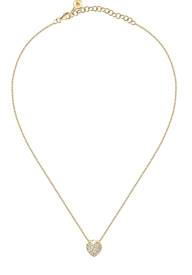 Morellato Něžný pozlacený náhrdelník Srdíčko s krystaly Istanti SAVZ13 - Náhrdelníky