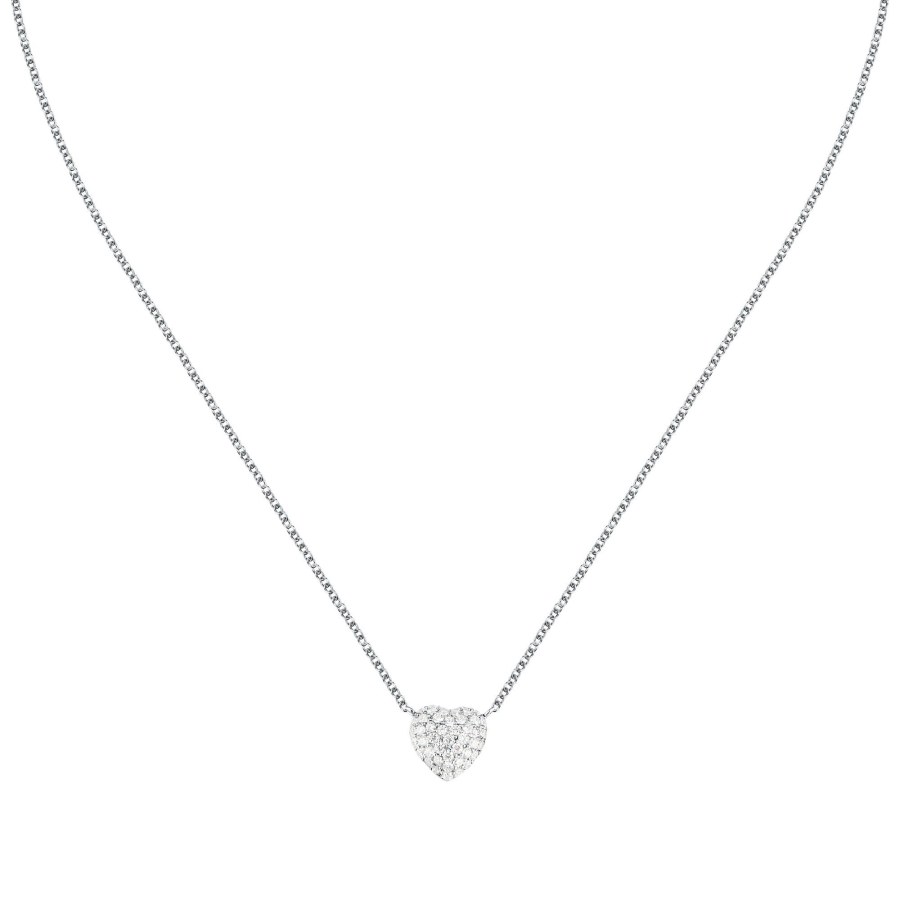 Morellato Něžný stříbrný náhrdelník Srdce se zirkony Nobile SAZK02 - Náhrdelníky Náhrdelníky s&nbsp;kameny