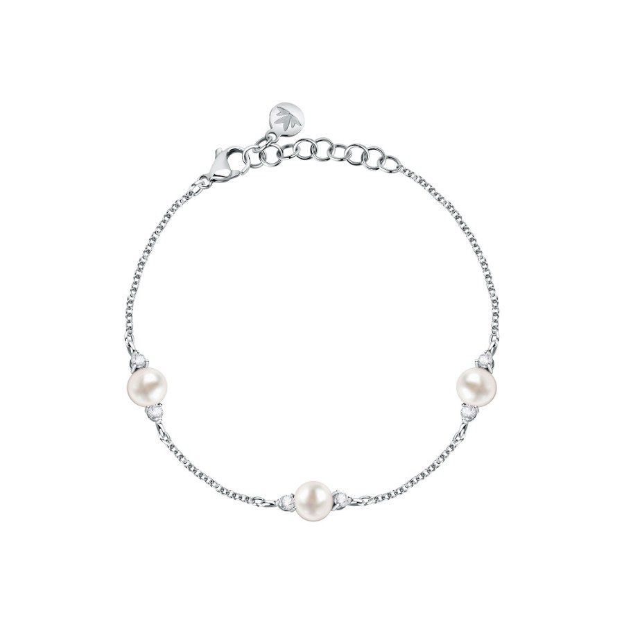 Morellato Něžný stříbrný náramek s perlami Perla SAER53 - Náramky Perlové náramky