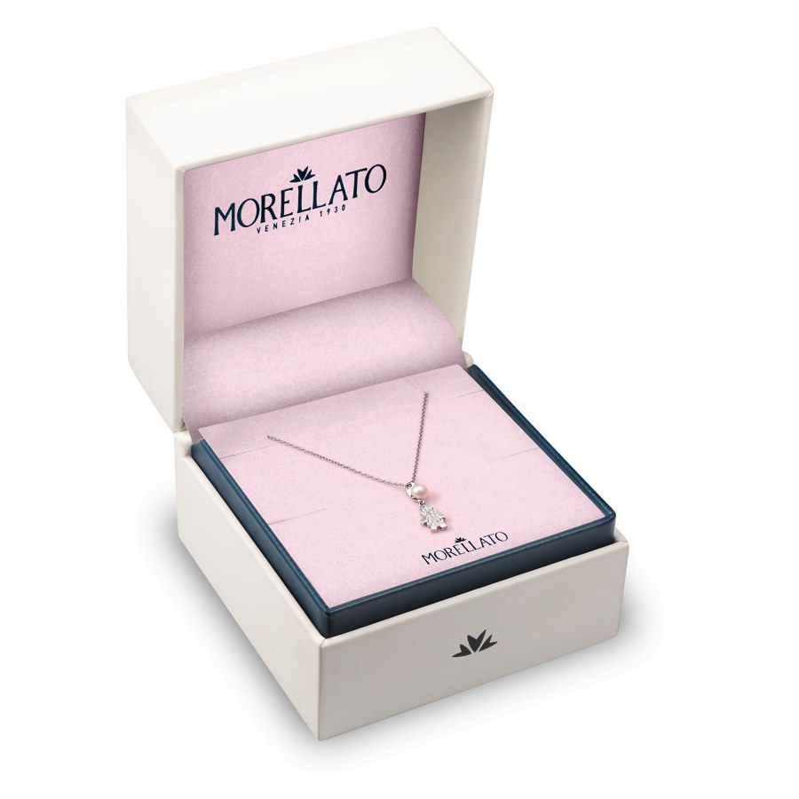 Morellato Originální stříbrný náhrdelník s panáčkem Perla SAER45 (řetízek, přívěsek) - Náhrdelníky