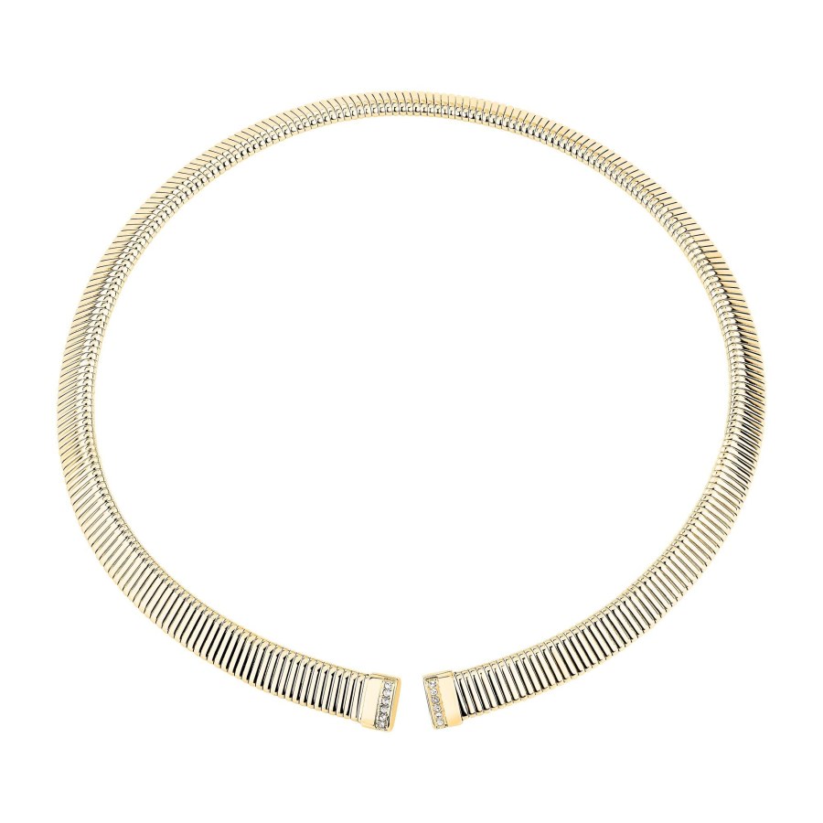 Morellato Pevný pozlacený náhrdelník s&nbsp;krystaly Onda SAZP01 - Náhrdelníky Náhrdelníky s&nbsp;kameny