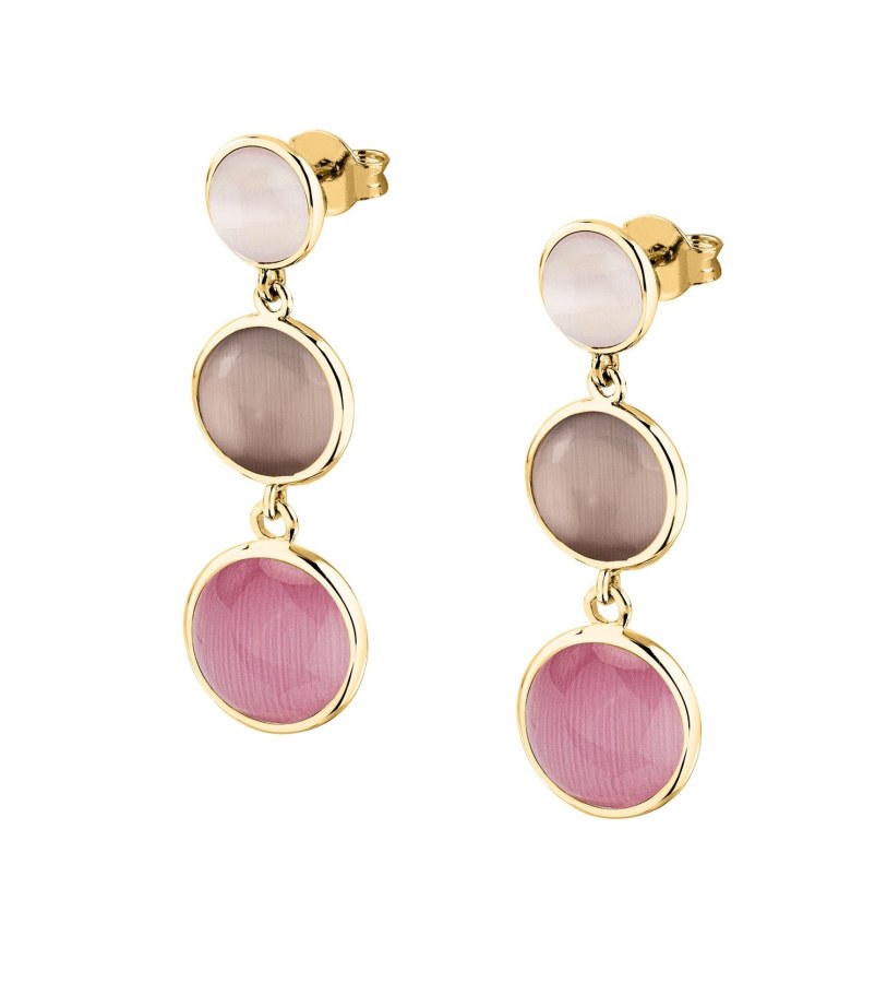 Morellato Pozlacené visací náušnice s&nbsp;kočičím okem Venezia SAZM18 - Náušnice Visací náušnice