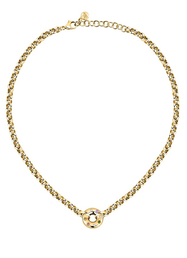 Morellato Pozlacený náhrdelník s barevnými krystaly Bagliori SAVO03 - Náhrdelníky