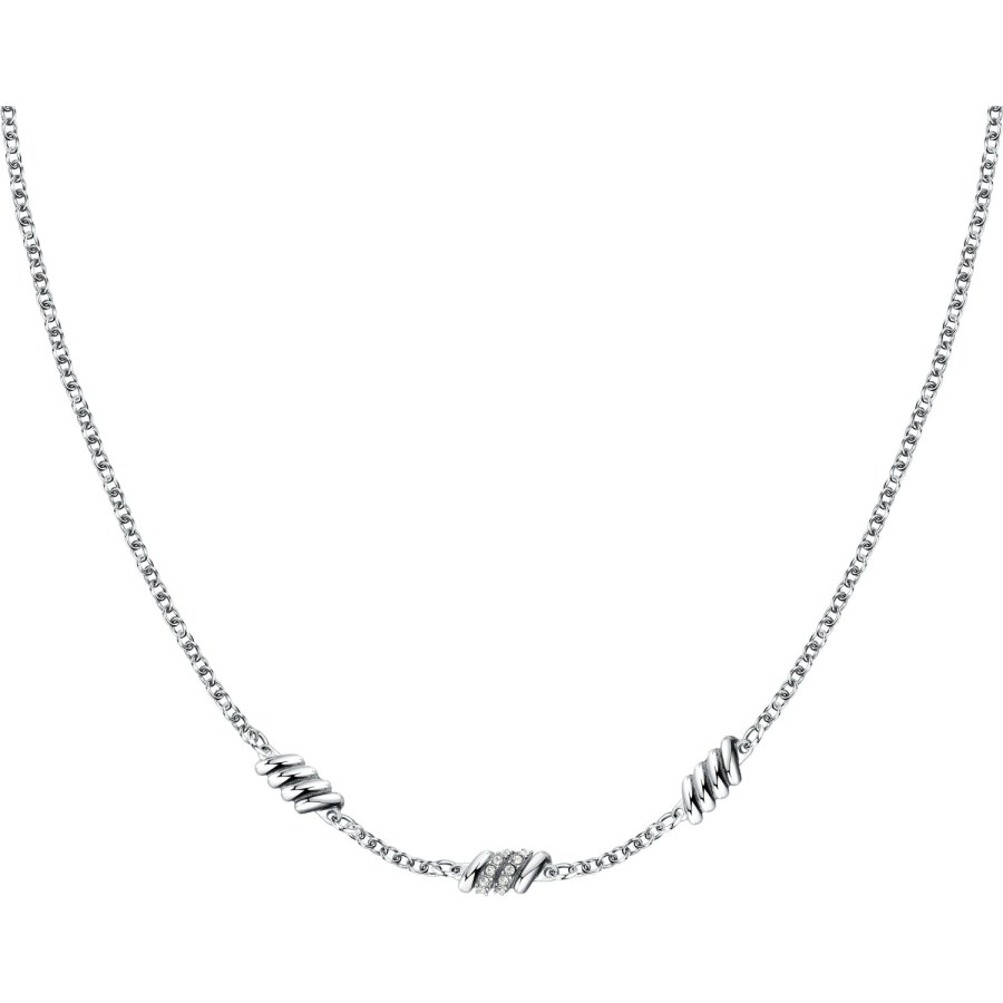 Morellato Půvabný ocelový náhrdelník s krystaly Torchon SAWZ03 - Náhrdelníky