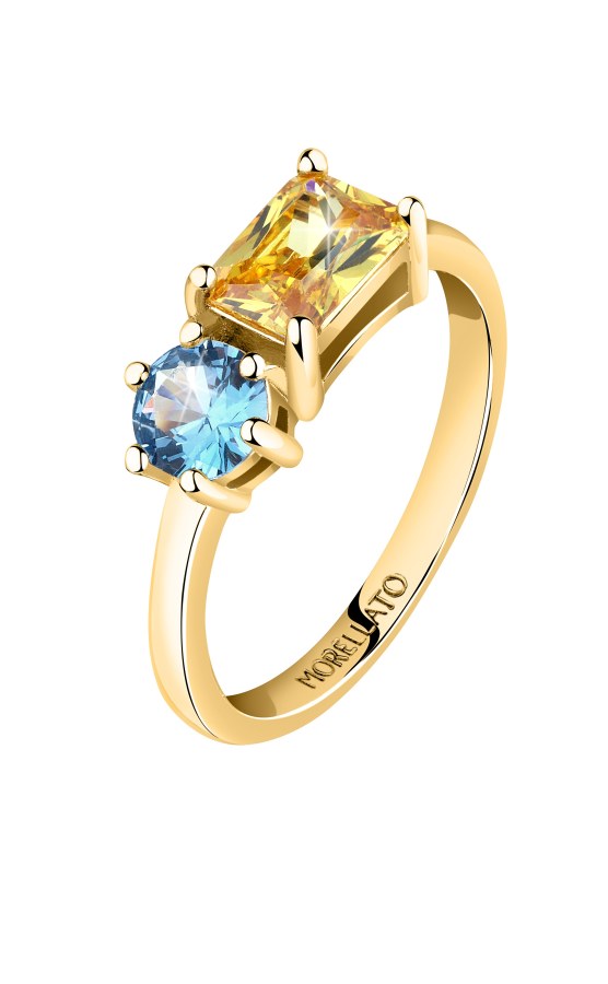 Morellato Půvabný pozlacený prsten s kubickými zirkony Colori SAVY09 54 mm