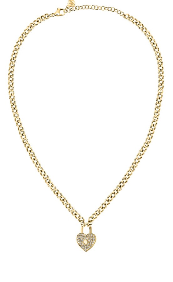 Morellato Romantický pozlacený náhrdelník s krystaly Abbraccio SABG25 - Náhrdelníky