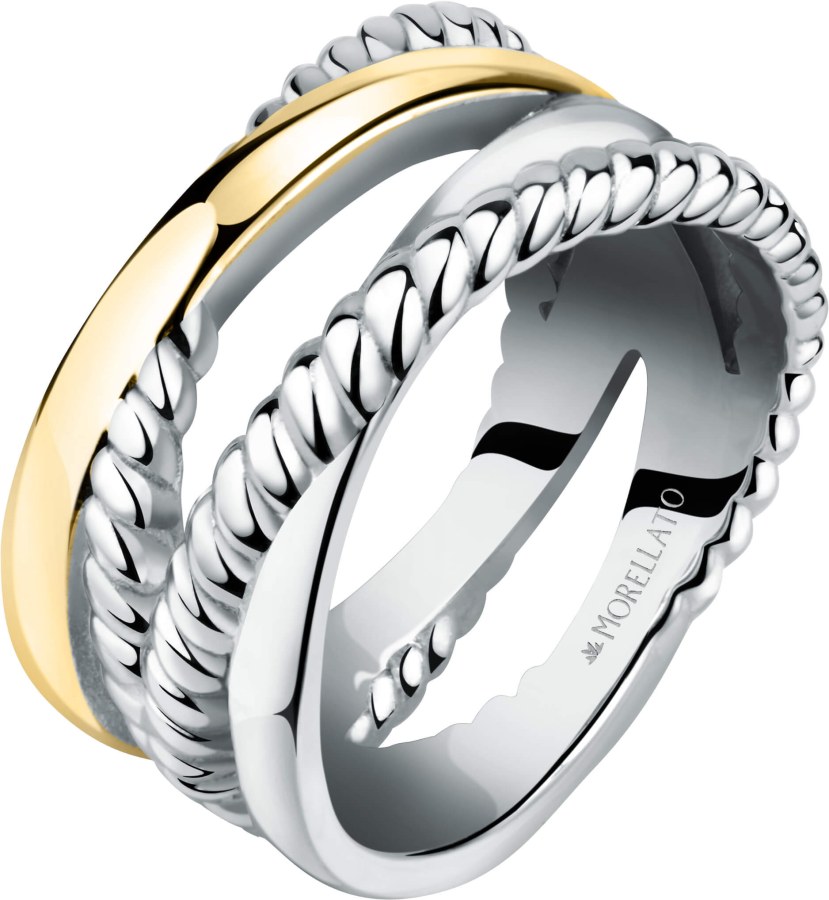 Morellato Romantický pozlacený prsten Insieme SAKM86 52 mm - Prsteny Prsteny s kamínkem
